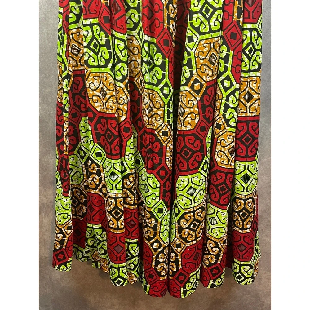 Rainbow Brand Skirt‎ Womens OS Maxi Pockets Tie Waist Full Cotton VTG Retro EUC